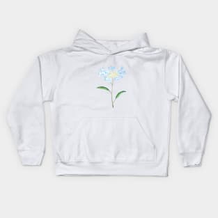 blue hydrangea watercolor Kids Hoodie